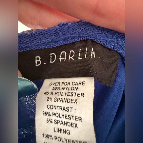 B. Darlin Royal Blue Lace Halter Dress - Picture 8 of 10